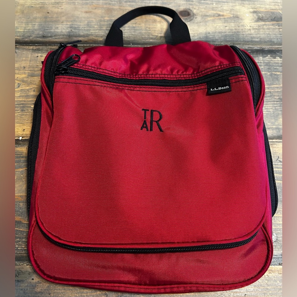 LL Bean Monogrammed travel bag w/ multiple compartments, Brand New